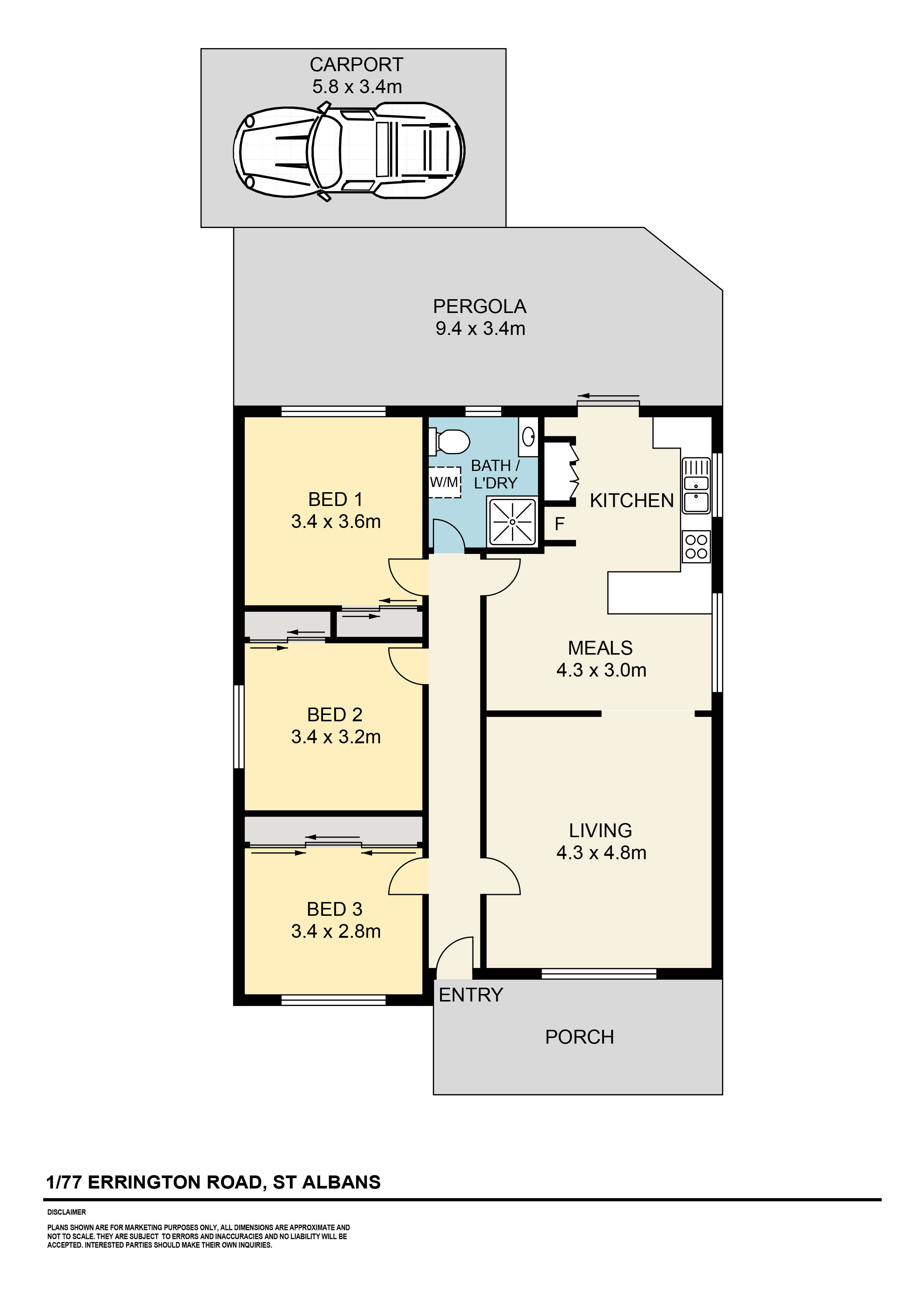 1/77 Errington Road, St Albans, VIC 3021 - Thumbnail 1 - 22/08/2022
