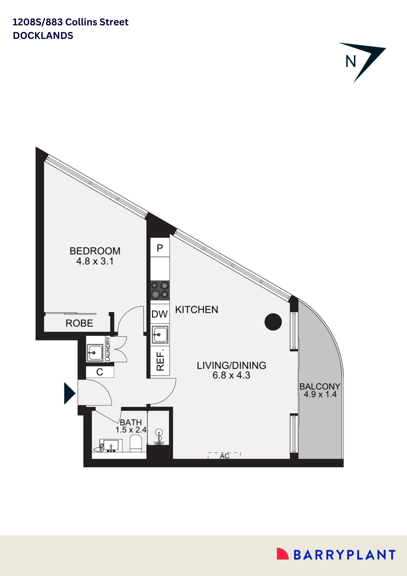 1208S/883 Collins Street, Docklands, VIC 3008 - Thumbnail 1 - 08/05/2025