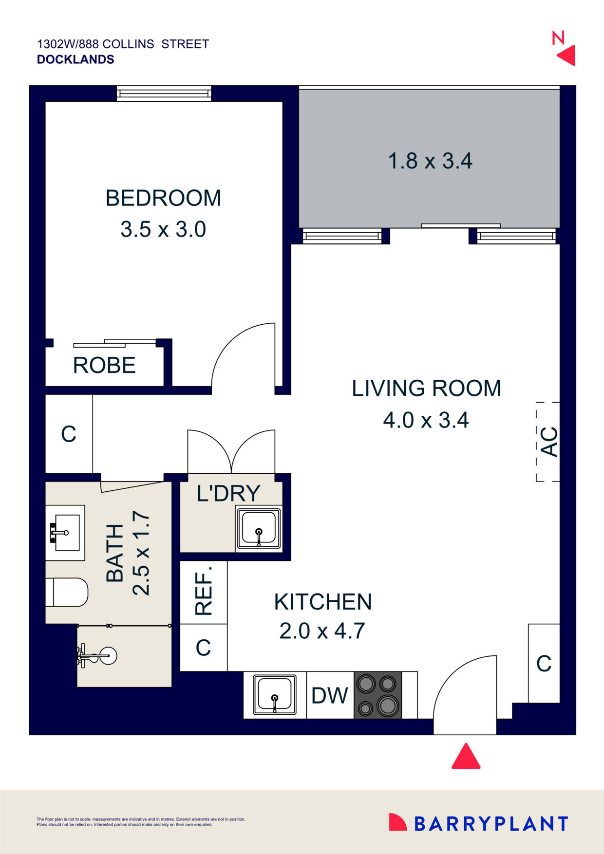 1302w/888 Collins Street, Docklands, VIC 3008 - Thumbnail 1 - 06/08/2024
