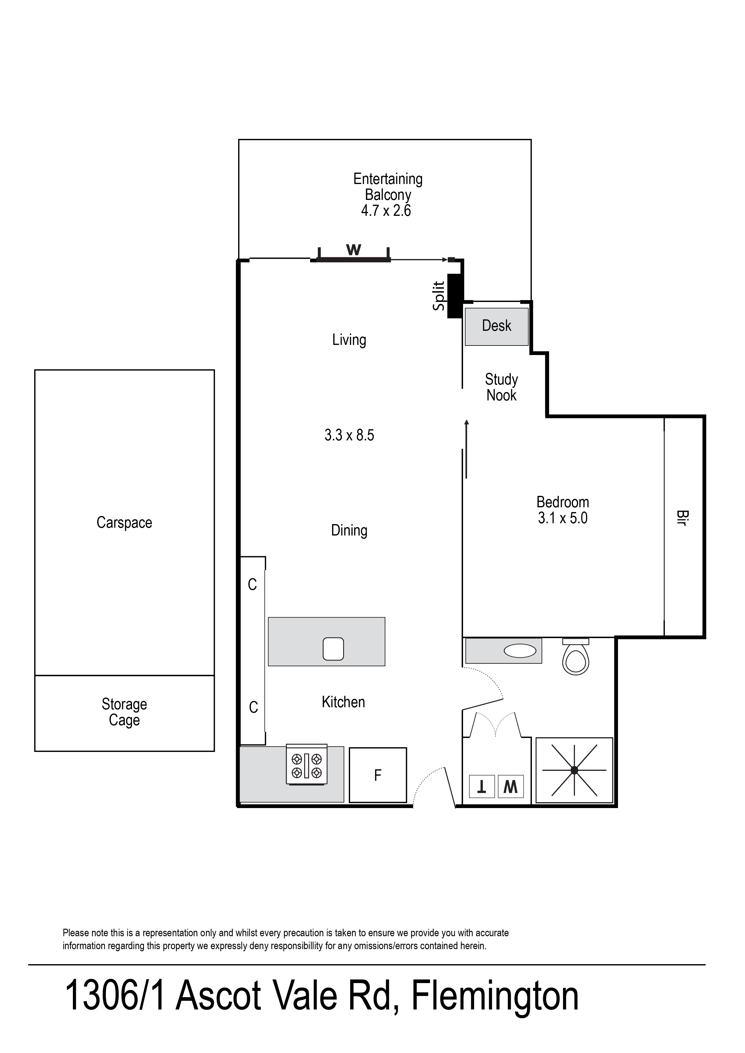 1306/1 Ascot Vale Road, Flemington, VIC 3031 - Thumbnail 1 - 09/01/2024