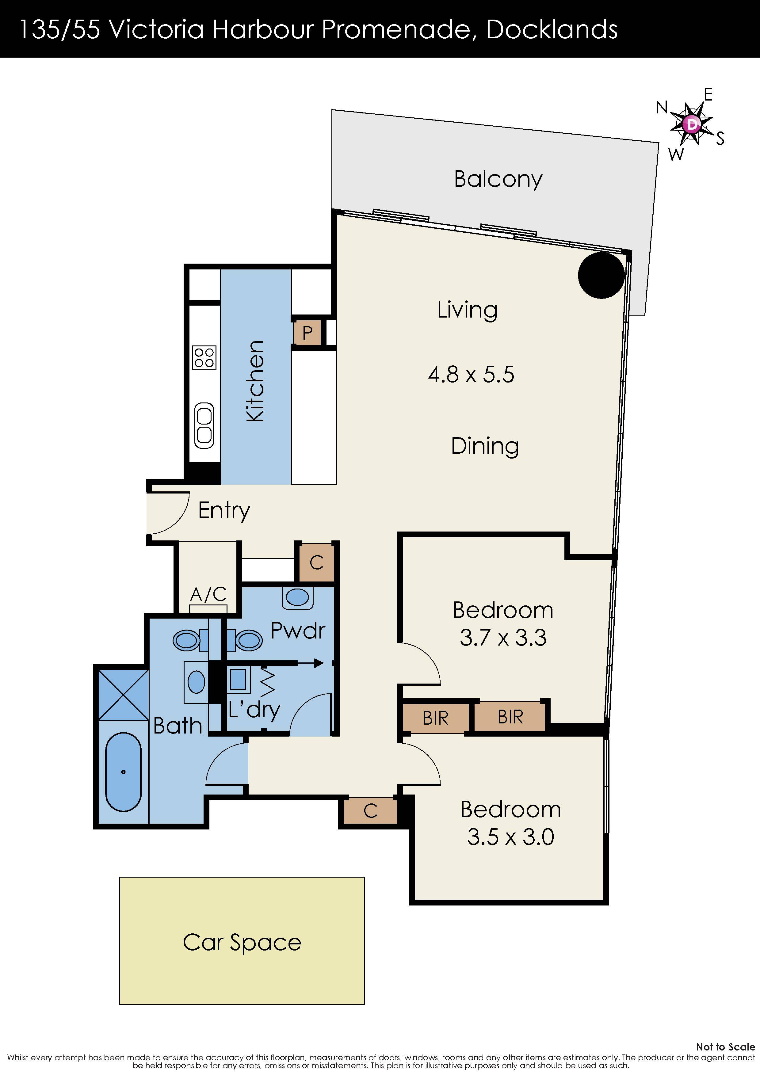 135/55 Victoria Harbour Promenade, Docklands, VIC 3008 - Thumbnail 1 - 06/06/2022
