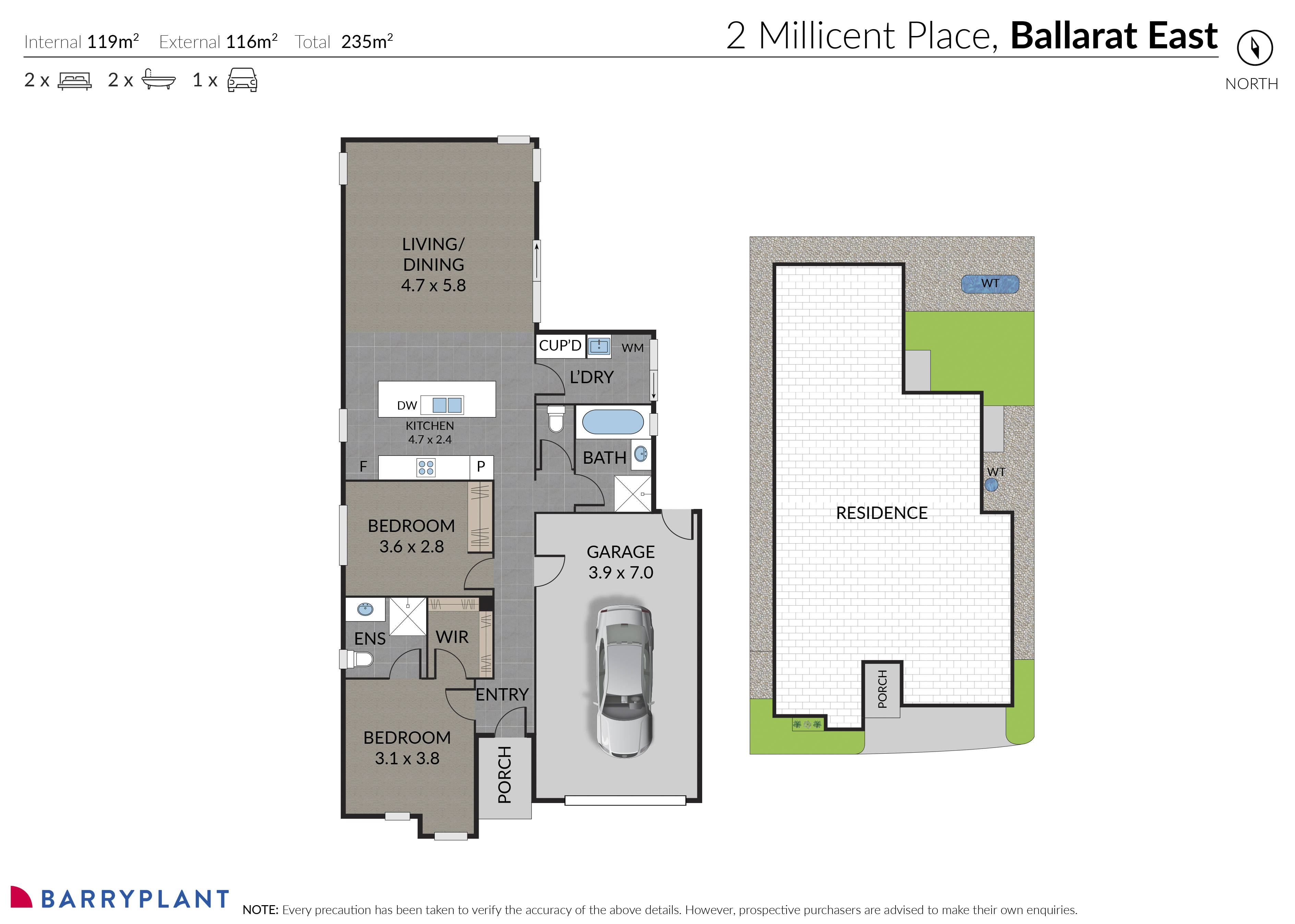 2 Millicent Place, Ballarat East, VIC 3350 - Thumbnail 1 - 06/10/2023