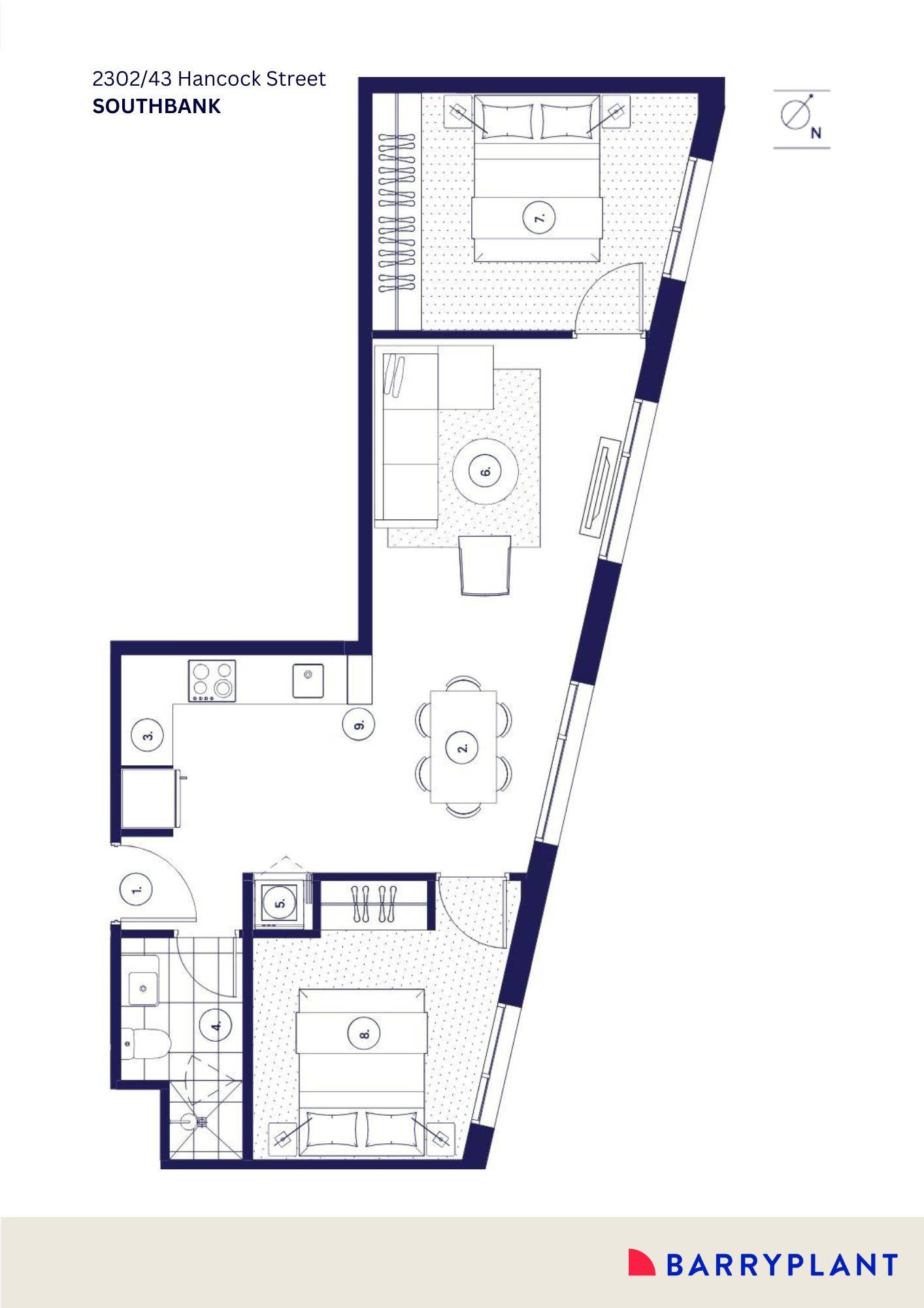 2302/43 Hancock Street, Southbank, VIC 3006 - Thumbnail 1 - 21/04/2025