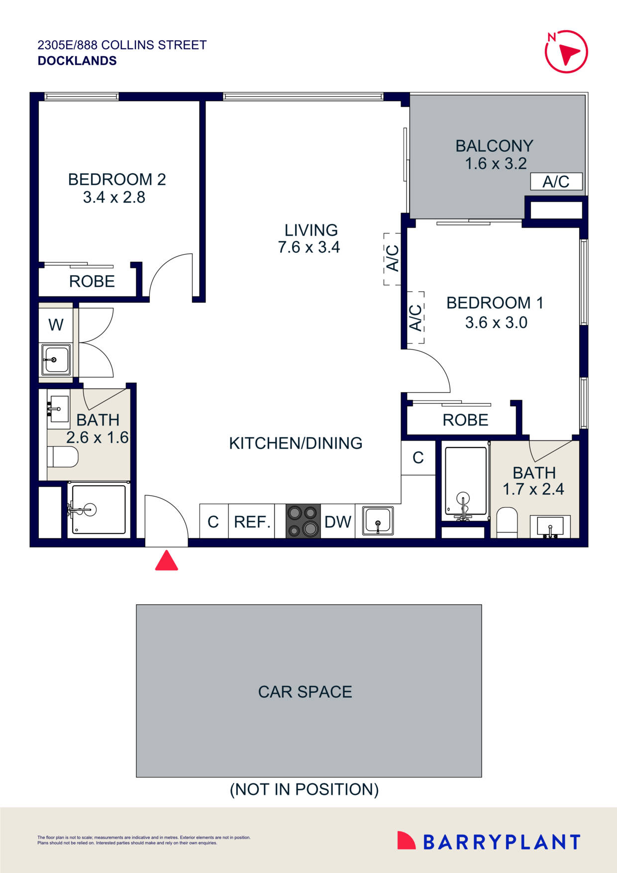 2305E/888 Collins Street, Docklands, VIC 3008 - Thumbnail 1 - 02/10/2025